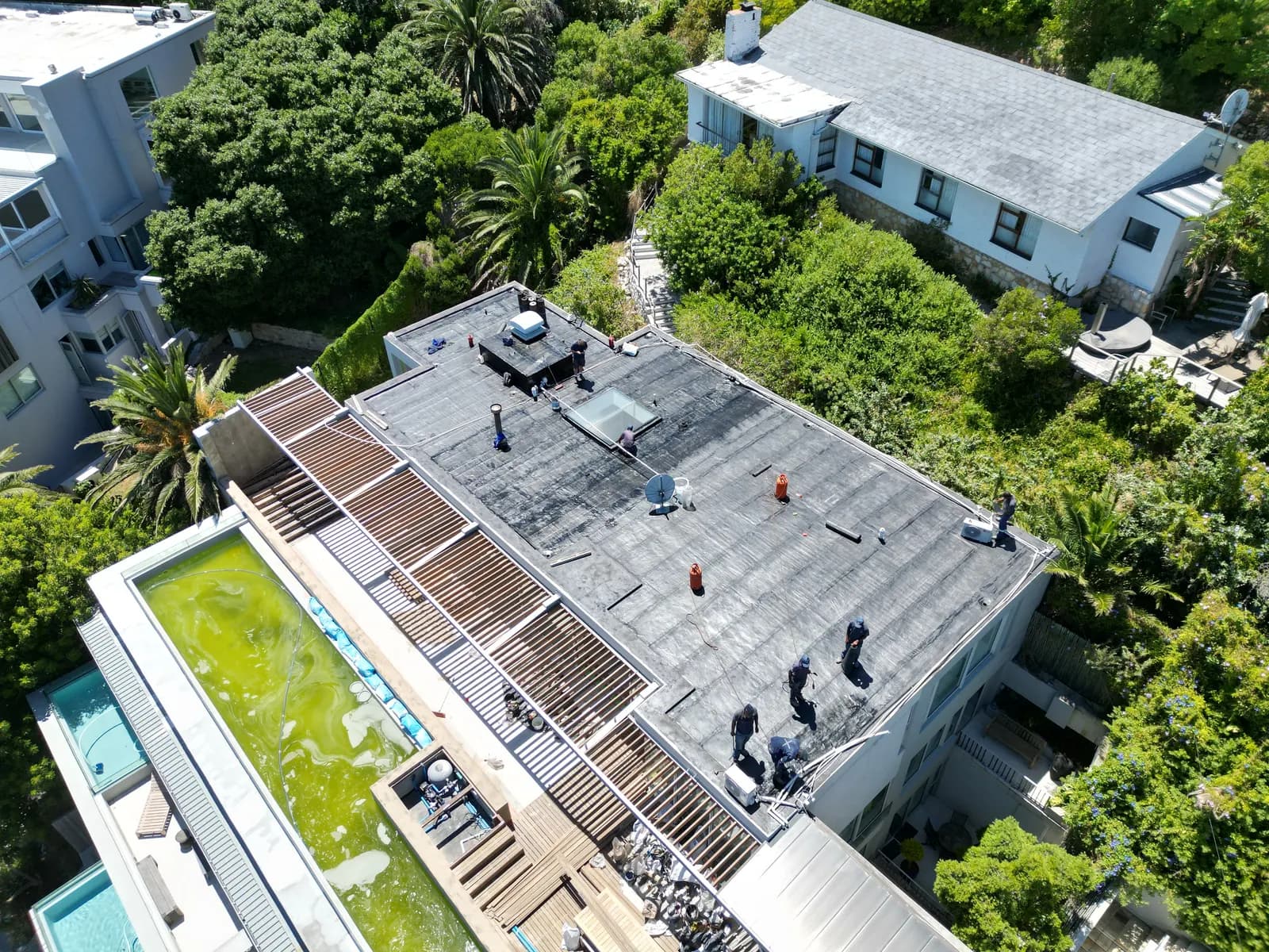 Residential waterproofing project in Camps Bay, Cape Town