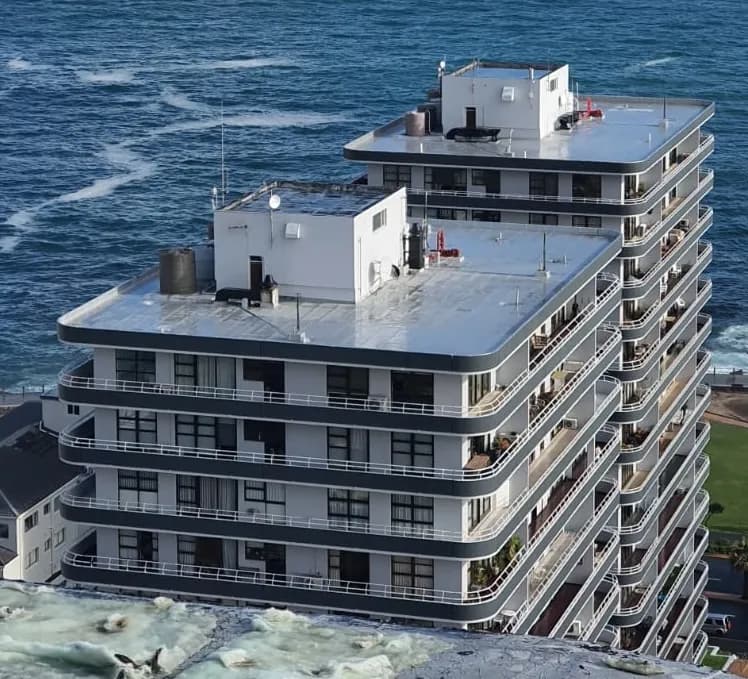 Twin Towers Green Point — Derbigum waterproofing on roof slab